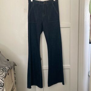 Lucky Brand Women’s Blue Jeans Stretch Flare Leg 34” Inseam 11” hi-rise 6/28